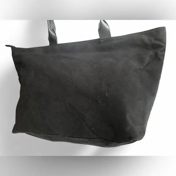 Victoria’s Secret Black Silver Sequin Bling Large Tote Weekender Bag Limited Ed. - Image 5