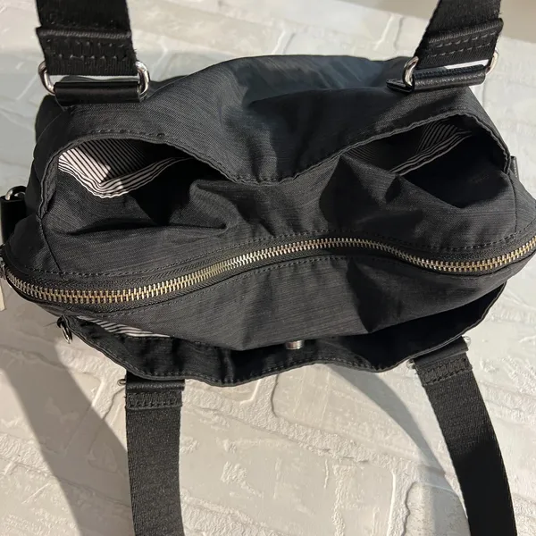 Kipling Shoulder Bag Black‎ Nylon Travel Double Strap Lightweight Solid Medium - Image 8