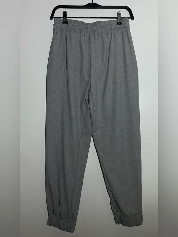 Zara Light Gray Elastic Waist Drawstring Pants - Image 12