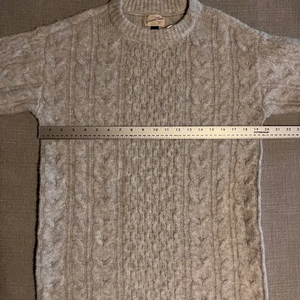 Universal Thread‎ Women Cable Knit Sweater Dress Light Gray XS - Image 6