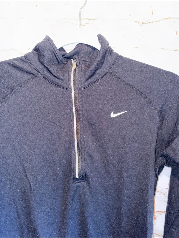 Nike Black Half-Zip Dri-FIT Element Athletic Pullover women’s small fitted - Image 2