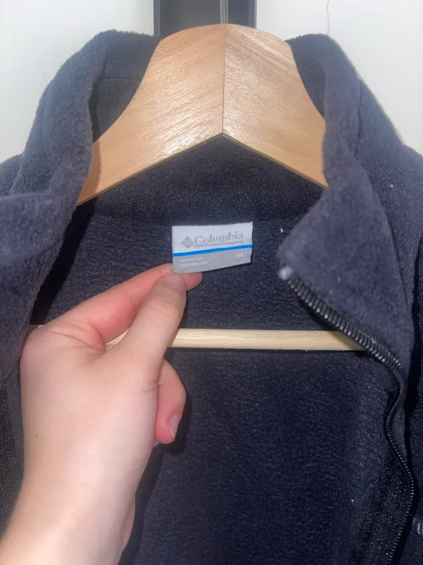 Black polar fleece zip up - Image 2