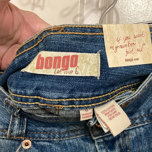 Bongo NWT  Distressed Rhinestone Denim Micro Mini Skirt - Image 7