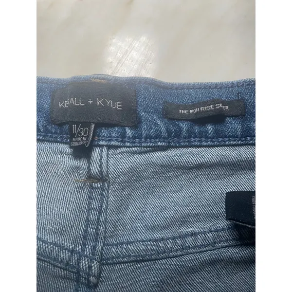 Kendall + Kylie Womens High Rise Straight Leg Jeans Blue Denim Size 11/30 - Image 3