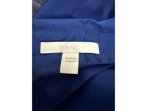 BOSS Blue Short Sleeve Collared Blouse Size 14 - Image 3