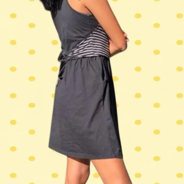Roxy Little black dress with white stripes - Image 6