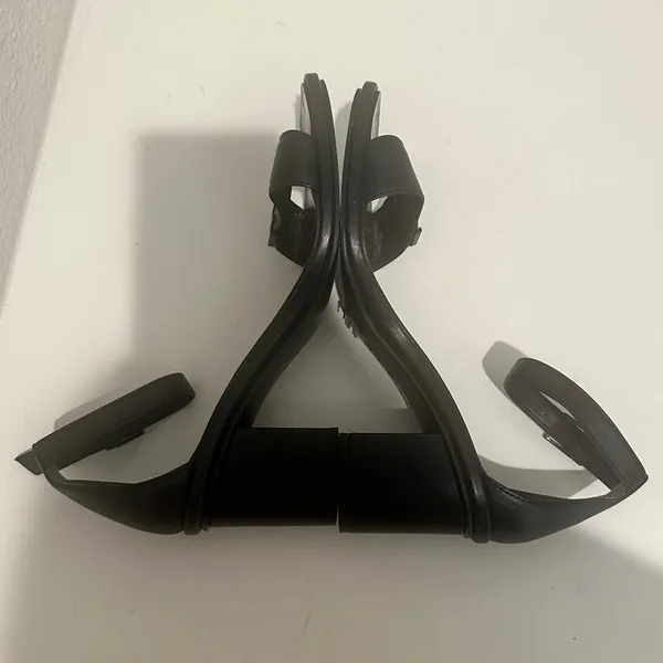 Tory Burch Gabrielle Ankle Strap Block Heel Sandal Black Leather Size 7.5 - Image 11