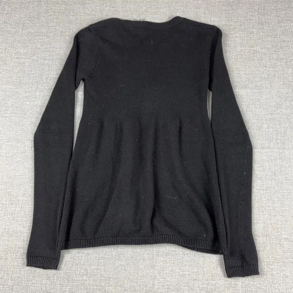 Vince‎ Cardigan Womens S Black 85% Cotton 15% Cashmere Crew Neck Lightweight - Image 11