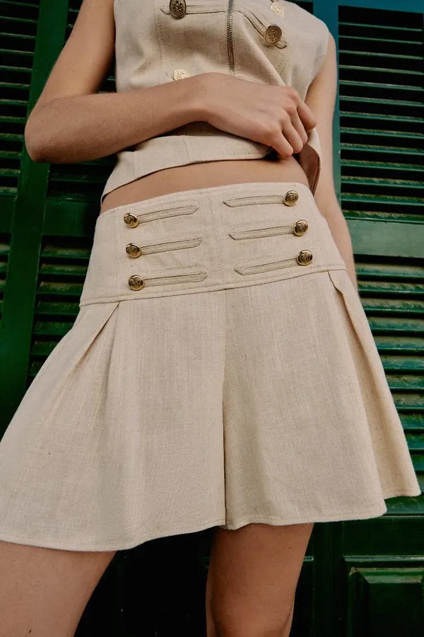 Zara Beige Shorts - Image 2