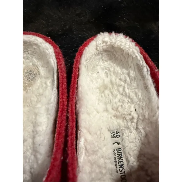 Birkenstock Zermatt Active Red Wool Felt Slippers 40 9.5 - Image 3
