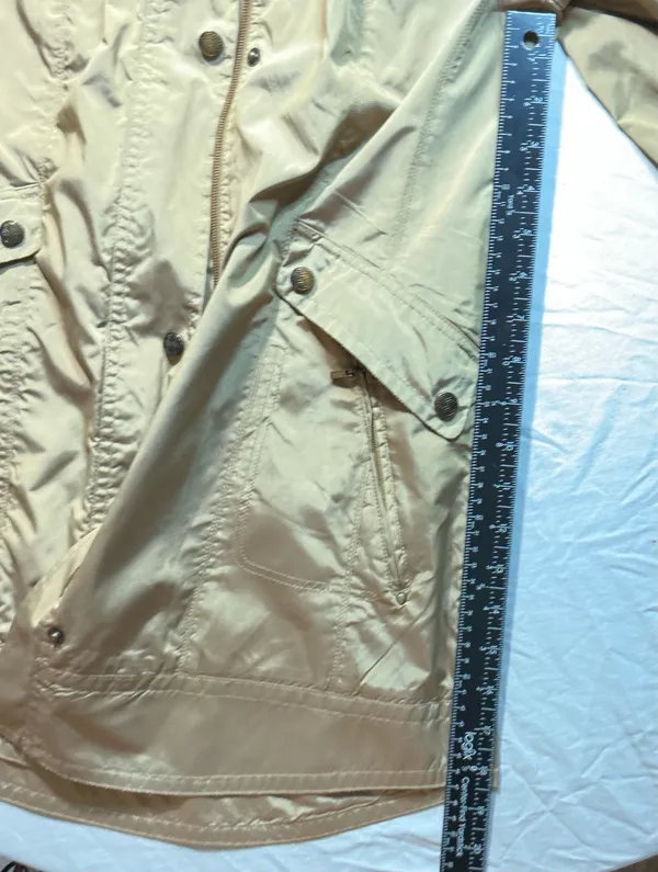 Cole Haan Women's Tan Beige Iridescent Lightweight Trench Rain Coat - Image 8