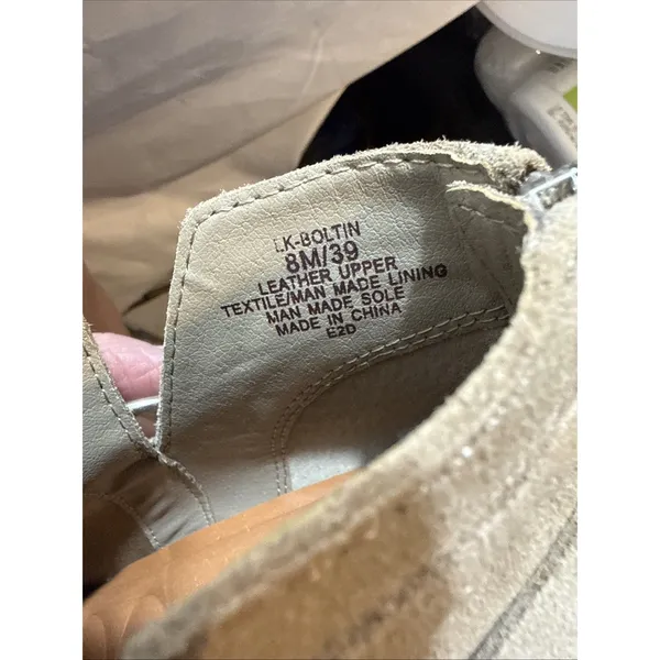 Lucky Brand Bolton Ankle Boots Women’s 8M Beige Suede Zip Up - Image 7