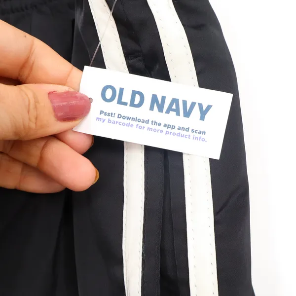Old Navy Wide Leg Pants Womens XL High-Rise Side Stripe Black Sporty NEW - Image 4