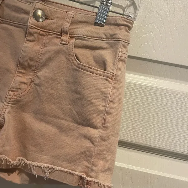 American Eagle Pink Hi Rise Super Stretchy Jean Shortie Shorts‎ - Image 2