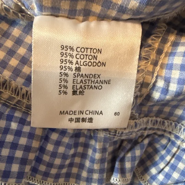 Brandy Melville Blue White Gingham Elara Button Front Ruffle Top One Size NWT - Image 7