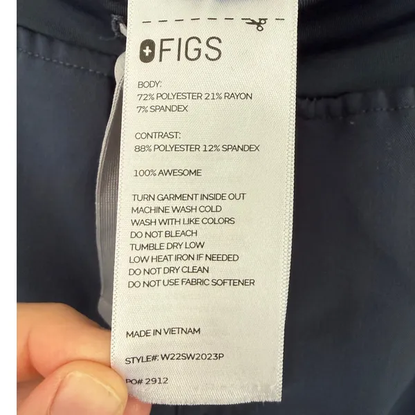 Figs Women's Yola High-Waisted Slim Scrub Pant In Dark Harbor Size XS/P - Image 5