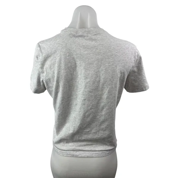 Aritzia TNA Soft Feels Gray Crew Neck Short Sleeve Crop Boxy Tee T-Shirt Top S - Image 4