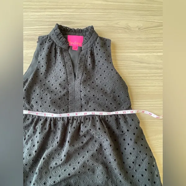 Lilly Pulitzer Black Eyelet Mini Dress - Image 7