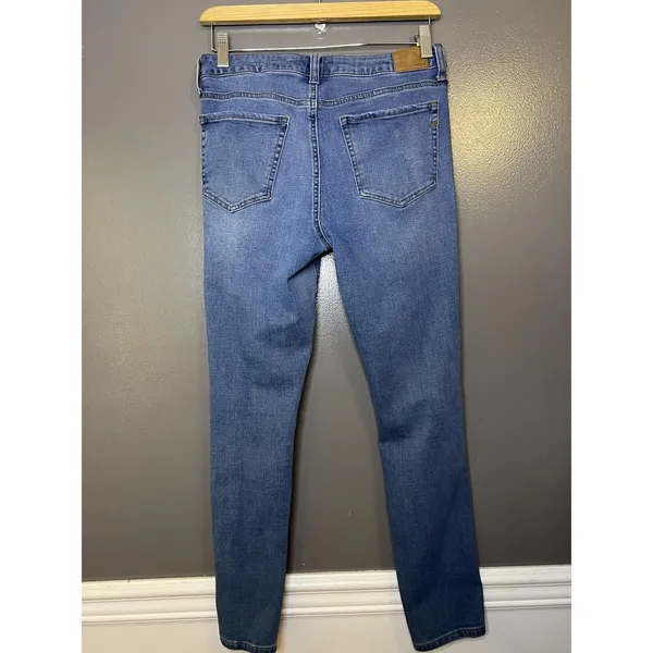 Aero High Rise Jegging Jeans Womens 8 Medium Wash Distressed Stretch Denim - Image 4