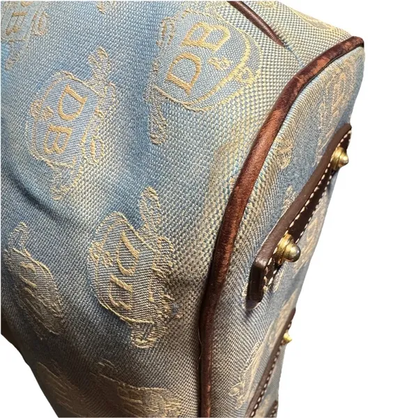 Dooney & Bourke East West Canvas / Leather Trim Donegal Crest Tote Shoulder Bag - Image 9