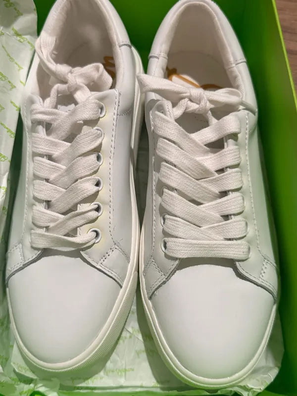 Sam Edelman Ethyl White Leather Sneakers – Size 6.5 - Image 2