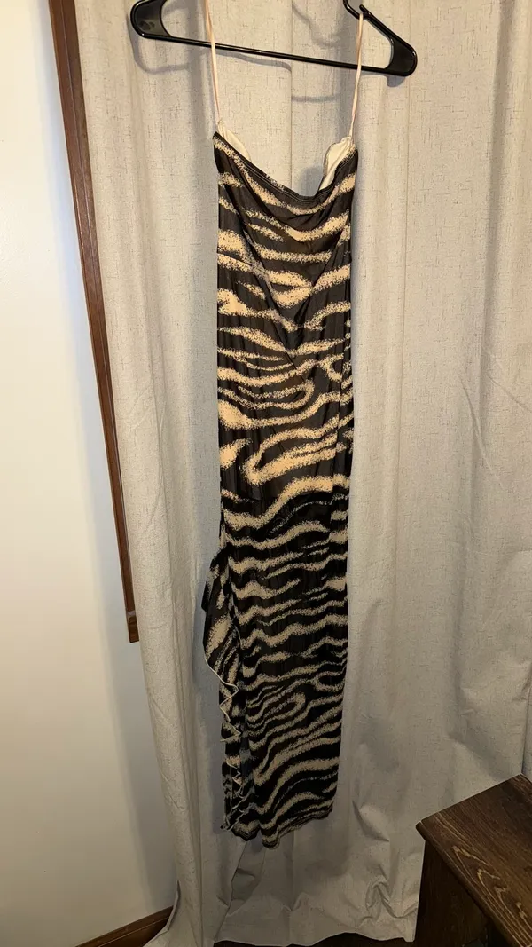 Amazon Black and tan strapless dress - Image 6