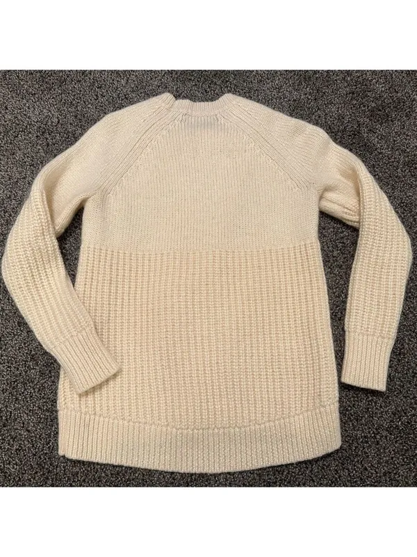 Banana Republic Cream Italian Yarn Knit Sweater XS - Image 5