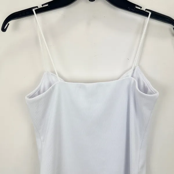 Madewell Squareneck Tank Top Spaghetti Straps Slim Stretch White Large NWT - Image 9