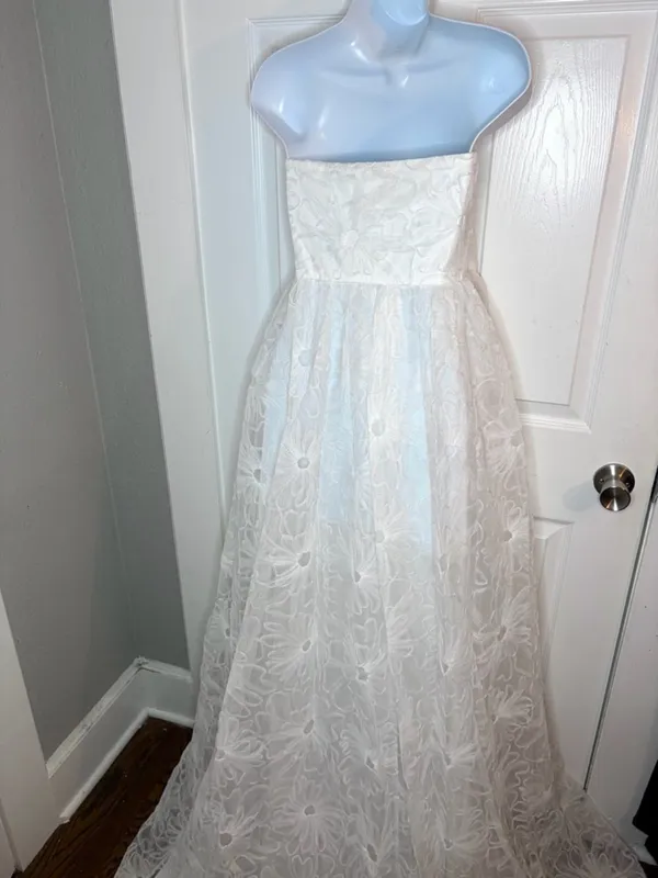 Modcloth Chi Chi London Strapless Sweetheart White Lace Wedding Dress 18 NWT - Image 8