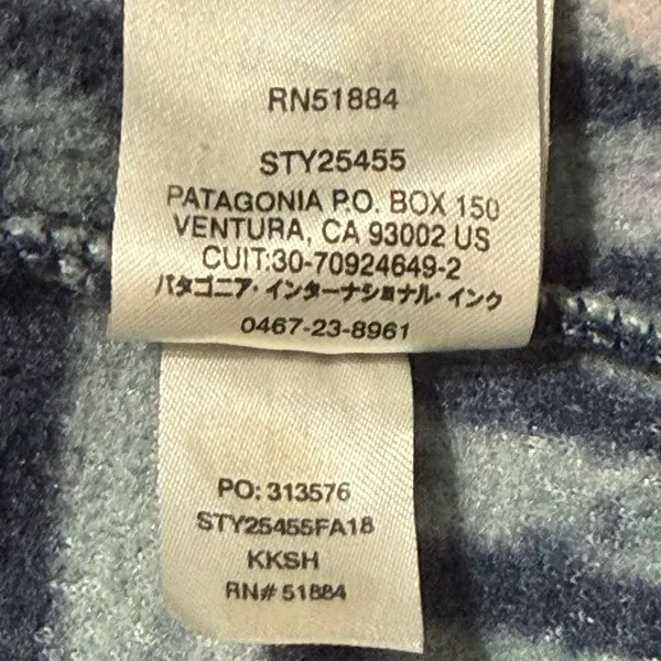 Patagonia Fleece Pullover Synchilla Snap-T Women L Blue Geometric Aztec Pocket - Image 7