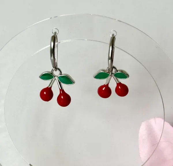 Cherry Earrings (148) 🍒 Red - Image 2