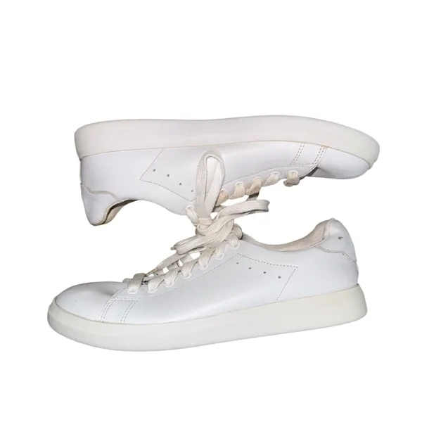 Tory Burch Howell Court Sneaker Womens 7M White Good Leather Gold‎ Logo 73057 - Image 4
