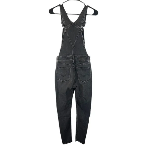 Levi's Black One Piece Carpenter BIB Tapered Leg Denim Jean Overall Women Sz 26 - Image 2