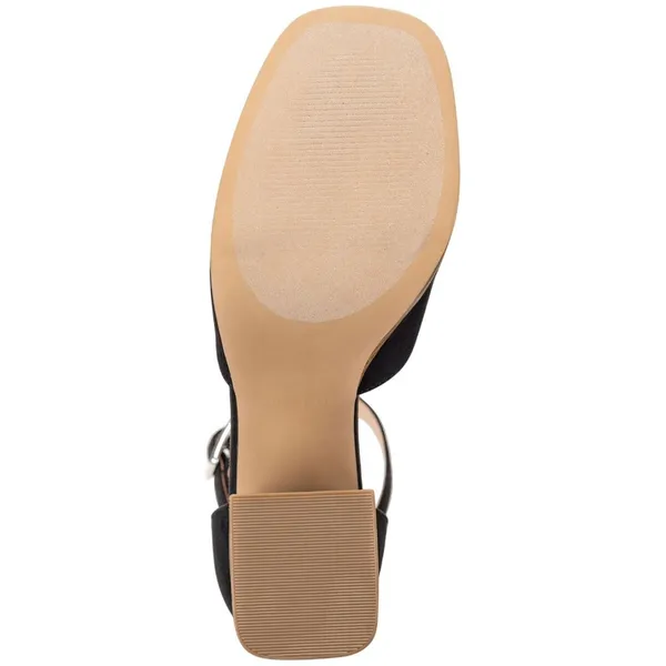 NWT Sun + Stone Leoniee Ankle-Strap Platform Dress Sandals Black Microsuede 5.5M - Image 5