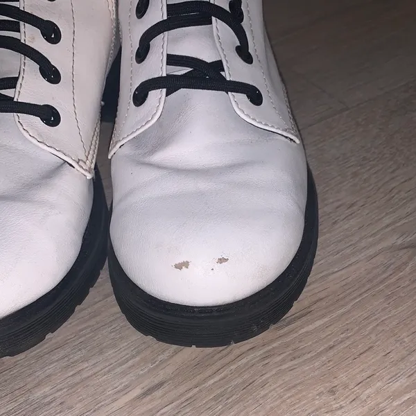 Time and Tru Combat Boots White Lug Boots - Image 3