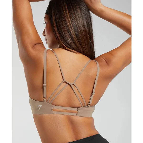 Gymshark Sports Bra White Strappy Back Padded Adjustable Straps Women’s XS S - Image 6