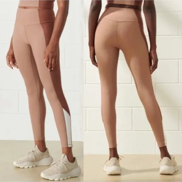 Abercrombie YPB XS Short Sculpt LUX‎ Curve Love 7/8 Length Leggings Colorblock - Image 2
