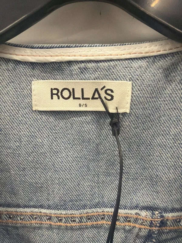 Rolla's Morgan AC/DC Vest Stud Vintage Blue Womens Size Small - Image 8