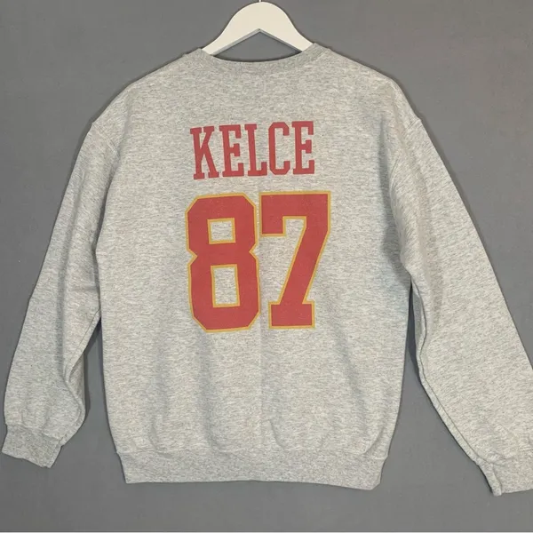 Gildan In My Chiefs Era T-shirt Travis Kelce Kansas City Sweatshirt Size Medium Grey - Image 6