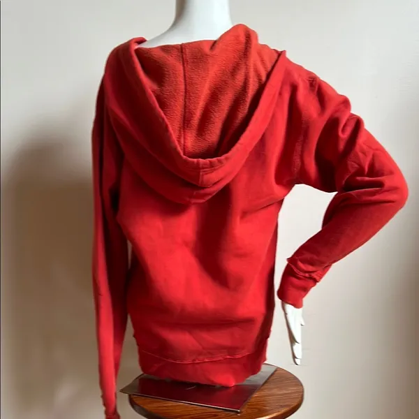 Artisan distressed Castle Danger Red Hoodie size small - Image 3