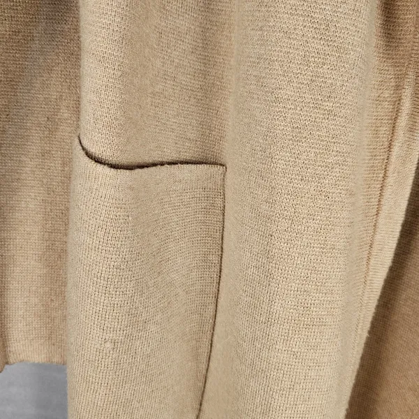 J Crew Womens Beige Brown Juliette Collarless Sweater Blazer XS‎ - Image 3