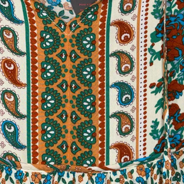 Bluetime Floral Boho Dress with 3/4 Sleeves Large NWT - Image 5