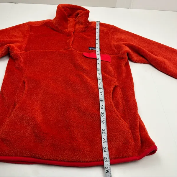 Patagonia Synchilla Polartec Thermal‎ Pro Womens Medium Orange Fleece Pullover - Image 6