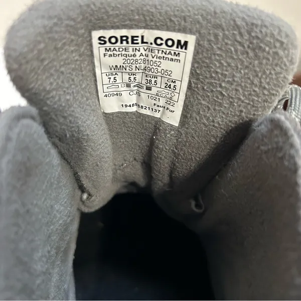 Sorel Kinetic Breakthru Caribou Suede Boot in Quarry and Sea Salt - Image 5