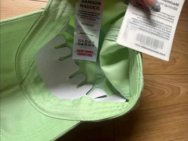 Damson Madder Mint Green Logo Baseball Cap - Image 3