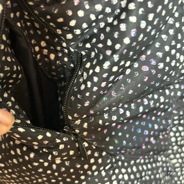 The North Face Womens Gotham Jacket Hooded TNF Black Donegal Print. Size SP. - Image 10