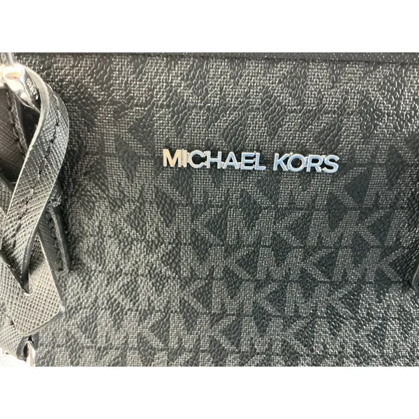 Michael Kors Jet Set Travel XS Tote Black MK Signature Coated Canvas NWT $328 - Image 5