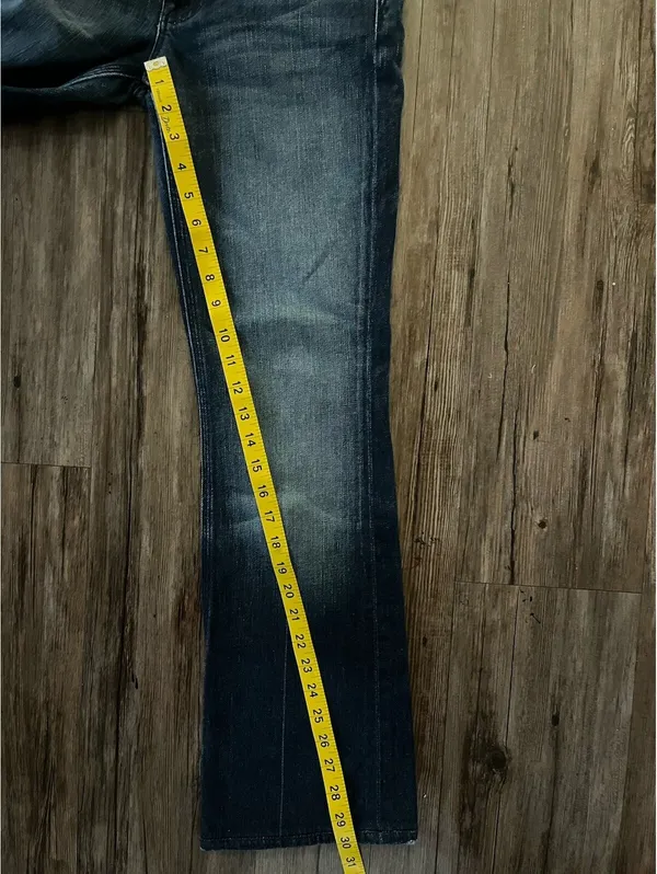 Y2K 7 For All Mankind Dojo Bootcut Jeans Dark Wash Sz 30 - Image 4