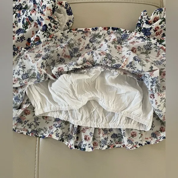 Altard State Floral Puffy Sleeve Blouse Womens Xs - Image 6