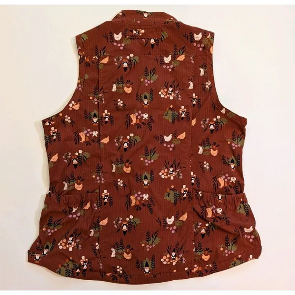 Duluth Heirloom Gardening Vest Gnomes Sz M Utility Outdoor Goblincore Kitchie - Image 4
